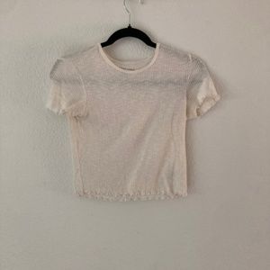 American Eagle white crop top